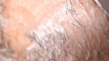 Adam yüzünü tıraş closeup