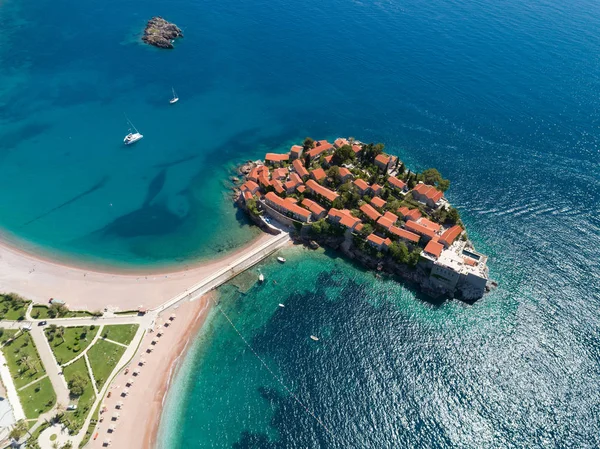 Sveti Stefan eiland in Budva, Montenegro — Stockfoto