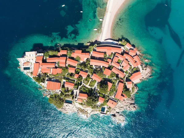 Sveti Stefan eiland in Budva, Montenegro — Stockfoto