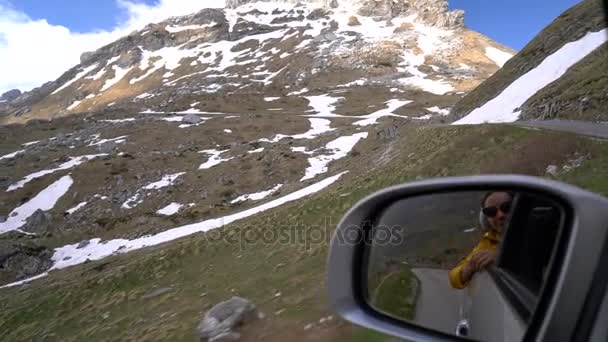 Vista desde la ventana lateral del coche — Vídeos de Stock