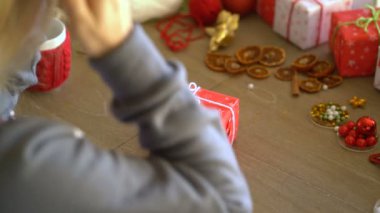Noel ve yılbaşı için hediye dekorasyon.
