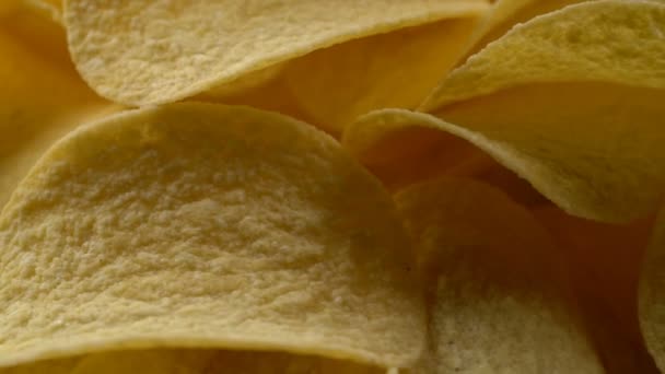 Potato chips rotating — Stock Video