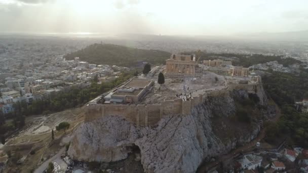 Ακρόπολη της αρχαίας Ακρόπολης Αθηνών στην Ελλάδα — Αρχείο Βίντεο