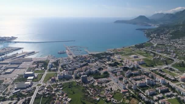 Vista aerea della città di Bar — Video Stock