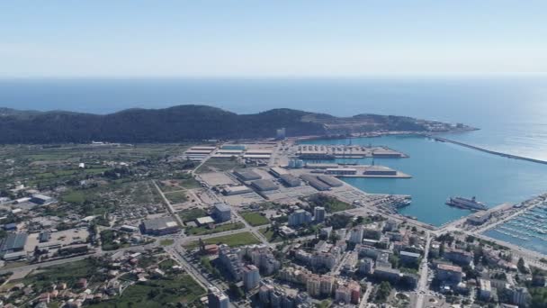 Vista aérea de la ciudad de Bar — Vídeos de Stock