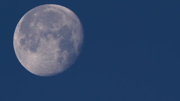 Fase van de volle maan, in echte tijd beweegt — Stockvideo