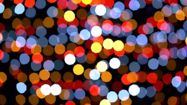 Bunte Lichter bokeh — Stockvideo