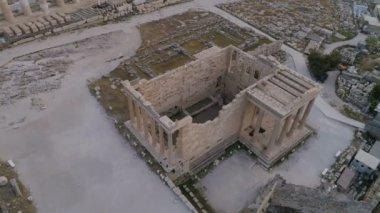 Erechtheion hava görünümünü Yunanistan Atina Akropol eski Kalesi