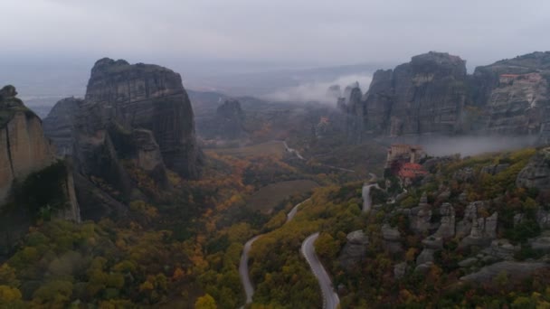 Meteora-Klöster in Griechenland — Stockvideo