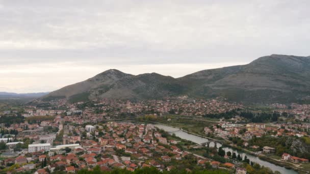Lapso de tempo da cidade de Trebinje, República Srpska na Bósnia e Herzegovina — Vídeo de Stock