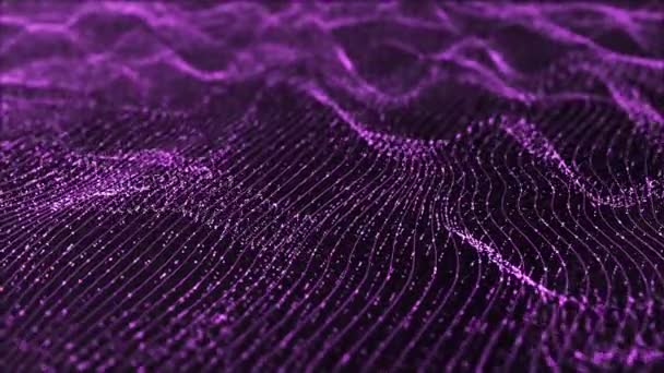 Animação violeta digital onda fundo — Vídeo de Stock