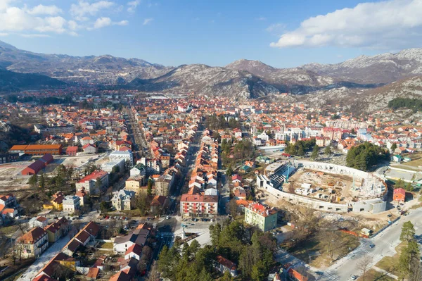 Karadağ 'ın Çetince kentinin hava manzarası — Stok fotoğraf