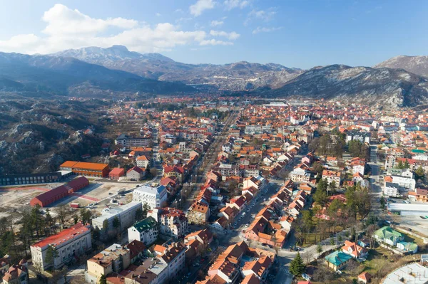 Karadağ 'ın Çetince kentinin hava manzarası — Stok fotoğraf