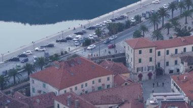 Kotor, Karadağ eski şehrin havadan görünümü