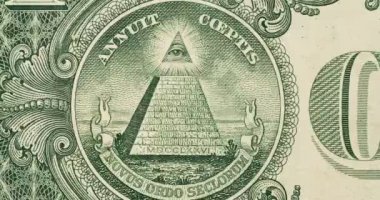 Bir dolar banknot. Hareketi durdur.