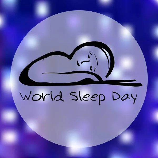 Всемирный день сна. Логотипе . Лицензионные Стоковые Векторы