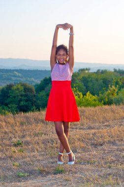 Toskana genç turizm manzara hayran