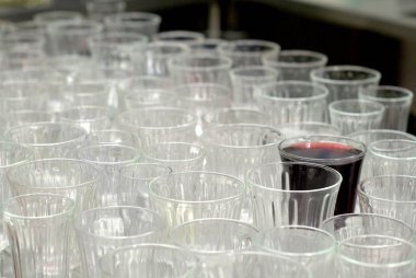 çeşitlilik, tek bir tam cam ile boş bardak ayarla