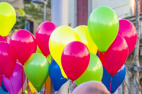 Balloons All Colors Ready Joy Children Cheer Your Party — Stock Photo, Image