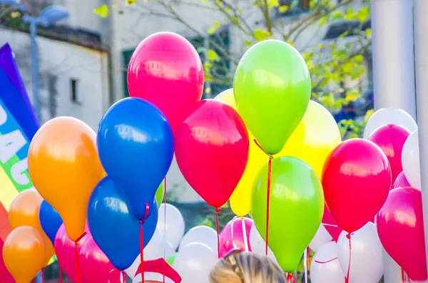 Luftballons Allen Farben Bereit Für Die Freude Der Kinder Oder — Stockfoto