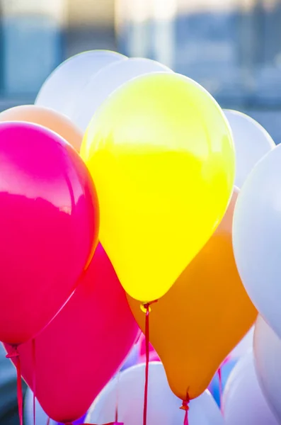 Palloncini Tutti Colori Pronti Gioia Dei Bambini Rallegrare Tua Festa — Foto Stock