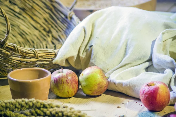 Cocina Tradicional Del País Medicina Medieval Ingredientes Productos Agrícolas Caza — Foto de Stock