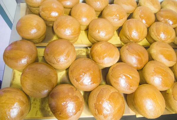 Das Echte Gebäck Desserts Gebäck Und Kuchen Die Handwerklichen Labor — Stockfoto