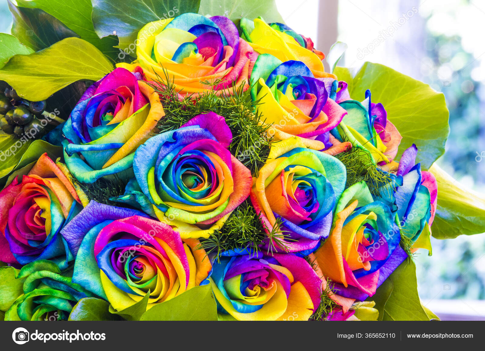 Multicolored Flowers Roses Symbol Love Your Joy Your Happiness ...