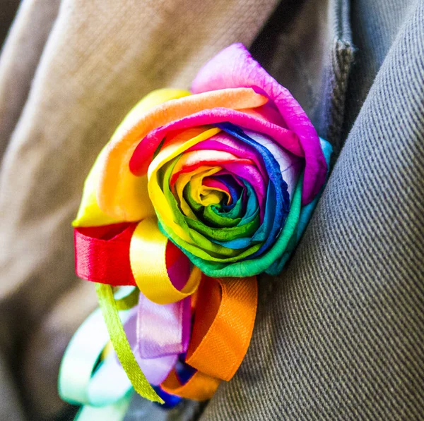 Flores Multicoloridas Rosas Símbolo Amor Para Sua Alegria Sua Felicidade — Fotografia de Stock