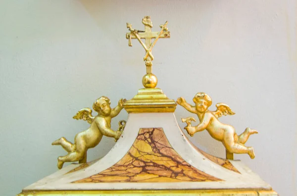 Tabernacle Decorated Guard Sancra Ostia Holy Mass Old Sacristy Church — Stock Photo, Image