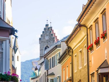 Güney Tyrol, İtalya 'daki Vipiteno kasabasının eski ortaçağ kapısı.