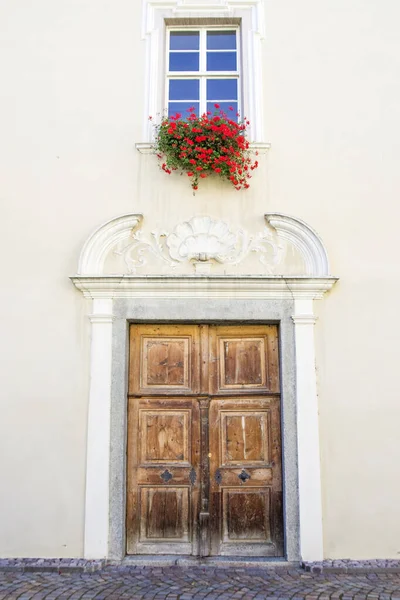 Entrance Ancient Building Abbey Novacella Italy Tyrol Historic Alpine Monastery — Stock Photo, Image