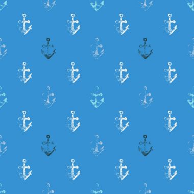 Grunge çapa diziniz ile seamless modeli.