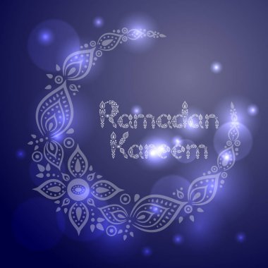Ramazan tebrik kartı için süslü Hilal ay