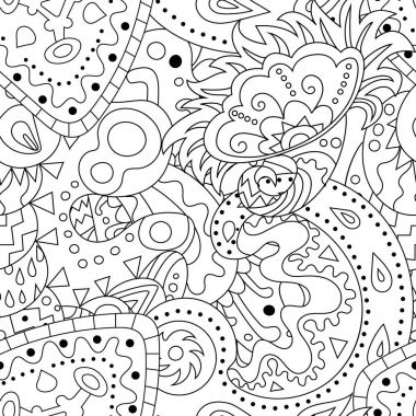 soyut süsler ile Seamless Modeli.