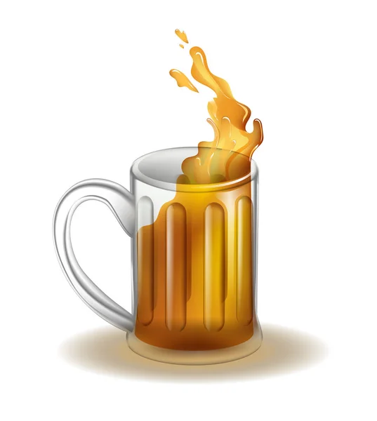 Illustration of beer mug — Stock Vector