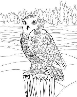 Download Silhouette Of Snowy Owl Free Vector Eps Cdr Ai Svg Vector Illustration Graphic Art