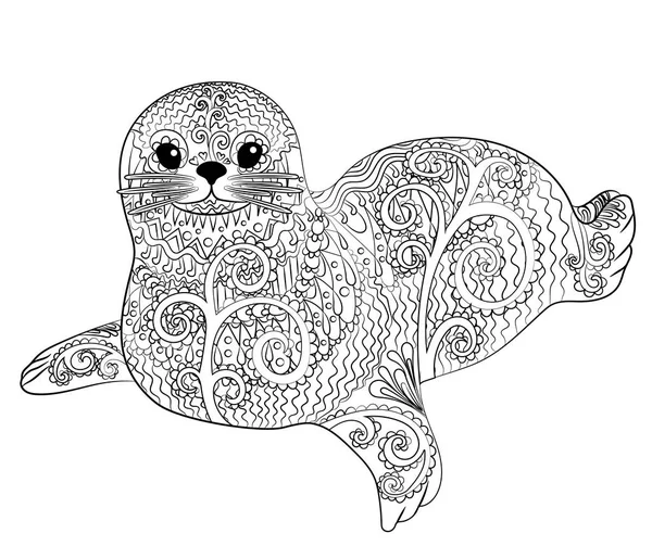 Belek im Zentangle-Stil. — Stockvektor