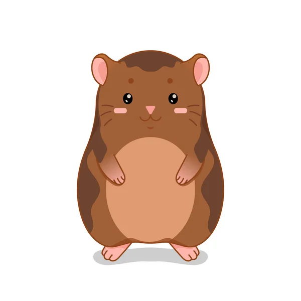 Barnslig vektor illustration med söt hamster. — Stock vektor