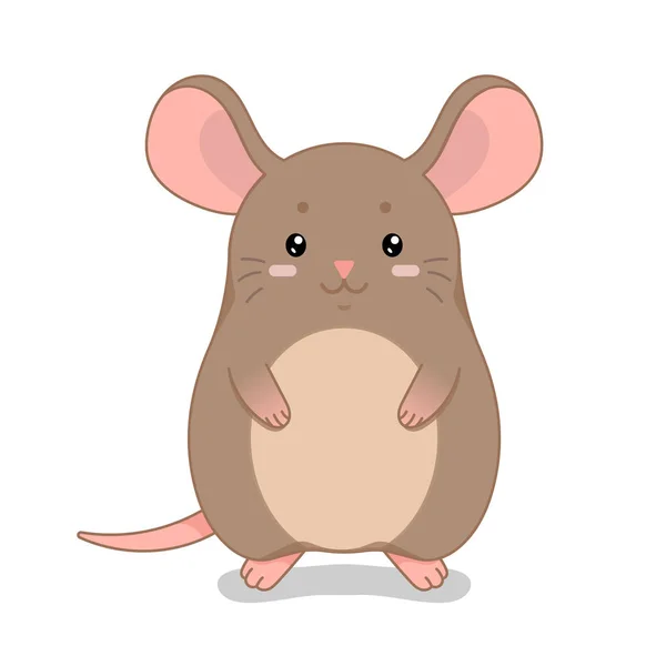 Детская векторная иллюстрация с помощью милой мыши . — стоковый вектор
