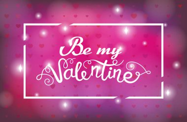 3D kalp ve hat yazısı olan sevgililer günü kartı