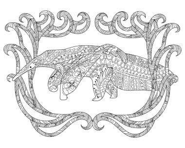 Yüksek detay karınca yiyen bebek.