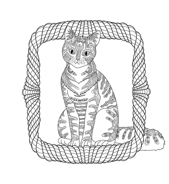 Chat à motifs haut de gamme . — Image vectorielle