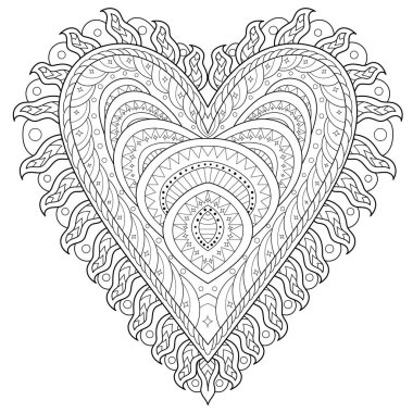 Boyama kitabı için güzel bir kalp..