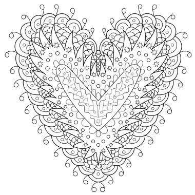 Boyama kitabı için güzel bir kalp..