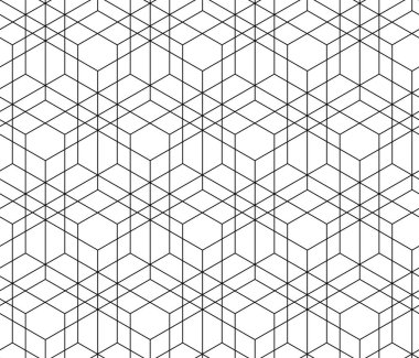 Küpler ile geometrik çizgili pürüzsüz desen.