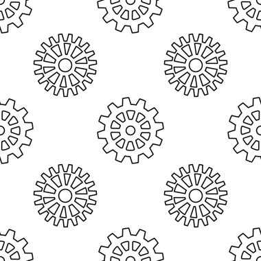 Kumaş tasarımı için vitesli klasik dikişsiz desen.