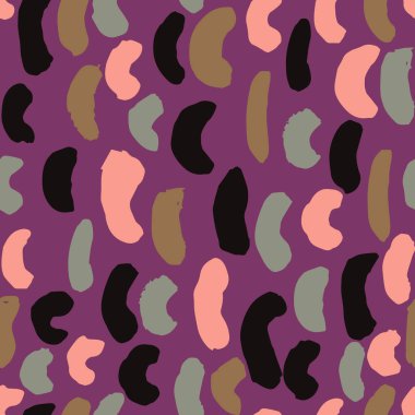 Dokulu fasulyelerle kusursuz desen. Ambalaj kağıdı, tekstil tasarımı veya web arkaplanı için sonu gelmeyen doku