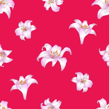 Kusursuz desenli güzel zambaklı