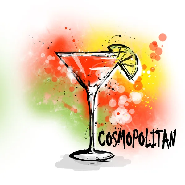 Hand getekende illustratie van cocktail. — Stockfoto